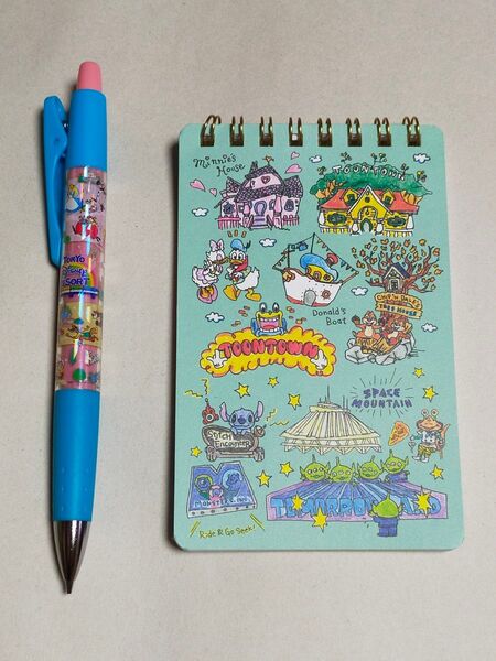 東京ディズニーリゾート シャープペン メモ帳 ダイソー ミッキー ミニー ピグレット ボールペン0.38mm