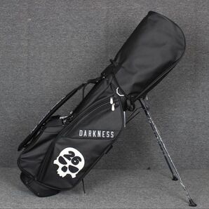 PXG ゴルフ キャディバッグ ゴルフバッグ クラブケース ブラック DARKNESS キャスター型