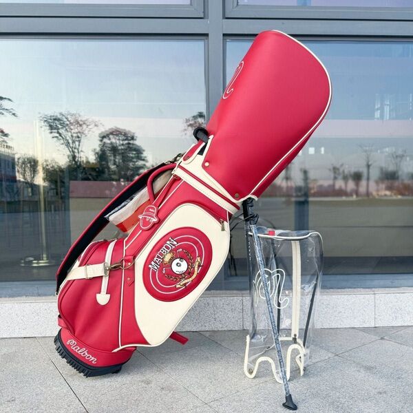 malbon golf マルボンゴルフ キャディバッグ スタンドバッグ ゴルフバッグ 赤
