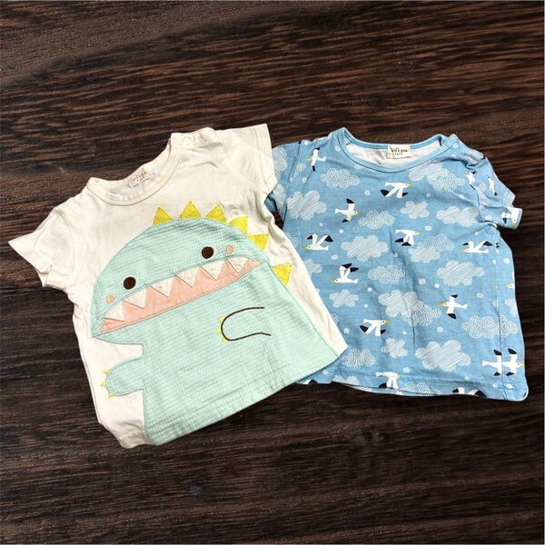 kids zoo キッズズー Tシャツ 80 2枚セット まとめ売り 保育園 子供服
