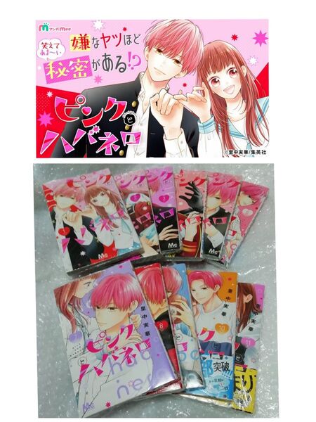 【新品 シュリンクつき】 ピンクとハバネロ 1ー11巻セット、 透明ブックカバー同封