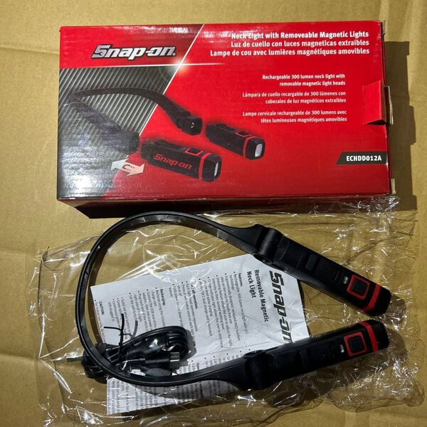 スナップオン Snap-on ECHDD012AG マグネット着脱式 充電式LEDネックライト ブラック