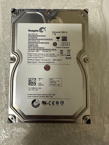 Seagate Barracuda 7200.12 1TB HDD