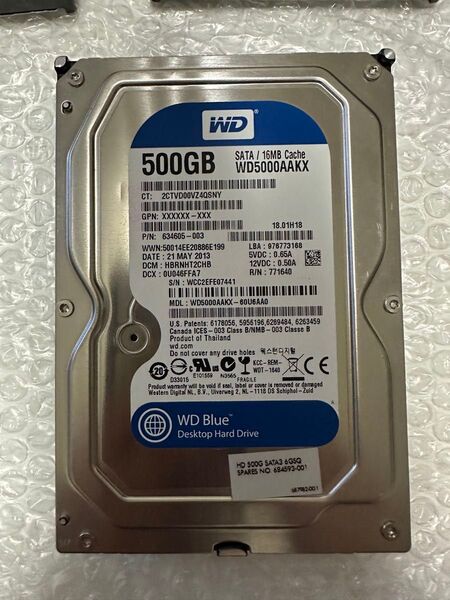 Western Digital 500GB HDD WD5000AAKX