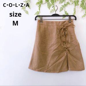 【C・O・L・Z・A】コルザ レディース スエード風 ミニスカート レースアップ 台形