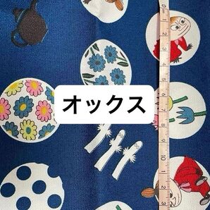 オックス生地 オックス 生地 リトルミイ ミィ柄 KOKKA キャラクター生地 110×50から切り取り部分あります ネイビー