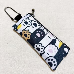 ハンドメイド リップポーチ 猫の手も借りたい