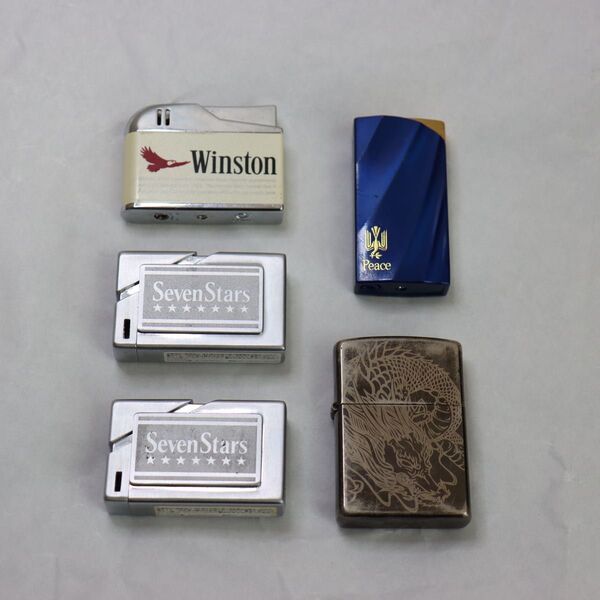 ライター5個セット Zippo Winston Peace SevenStars