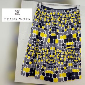 TRANS WORK ひざ丈 フレアスカート 38号