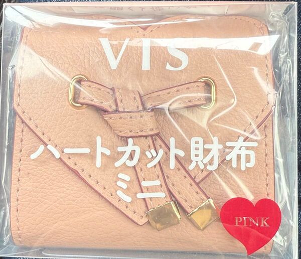 VIS ハートカット財布 ピンク ファミリーマート
