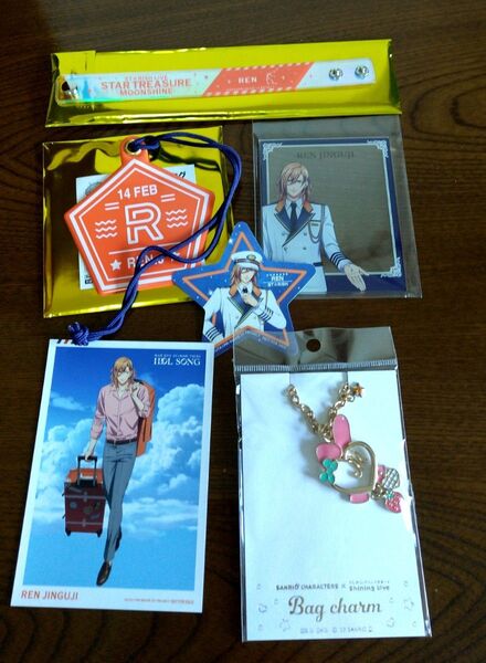 うたの☆プリンスさまっ♪ 神宮寺レン サンリオコラボバックチャーム フライトタグ ブロマイド アクリルカード オーロラブレス等
