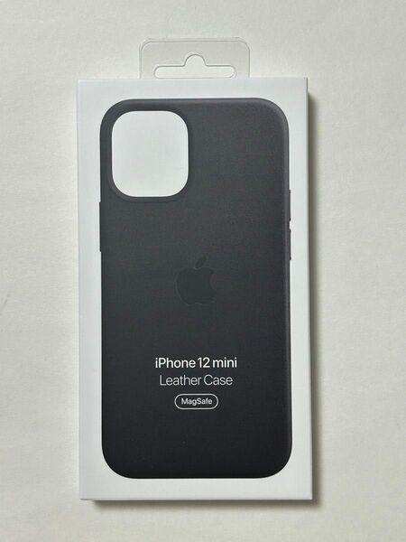 Apple純正iPhone 12 mini レザーケース 美品 ブラック