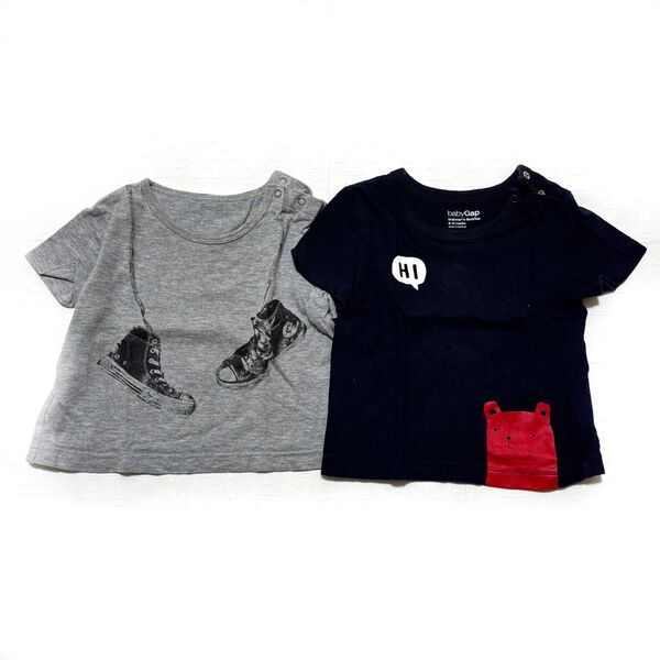ベビー 半袖 Tシャツ 70cm 90cm 2枚セット 半袖Tシャツ