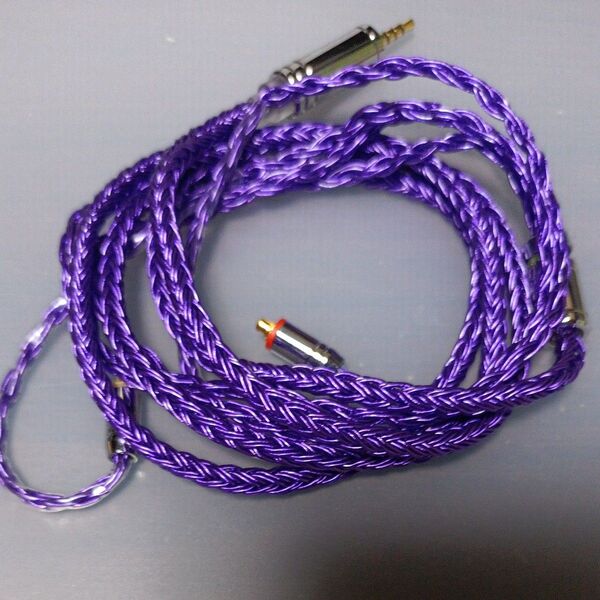 Zonie 16 コアー銀メッキケーブル&SPCHIFIイヤホンアップグレードケーブル (2.5mm-MMCX, Violet)