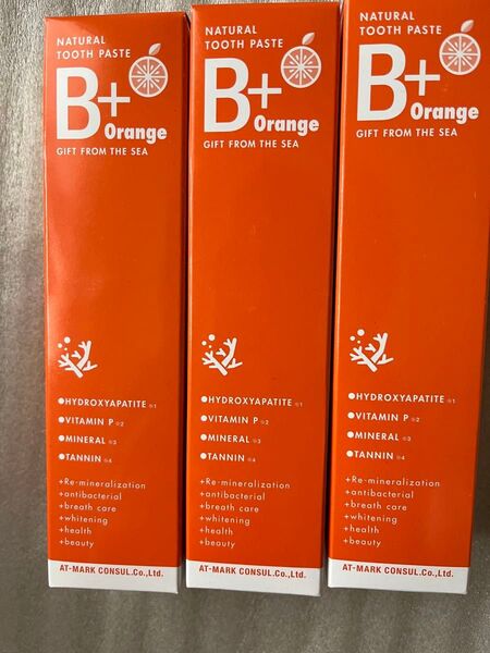 ビープラス オレンジ 歯磨きオレンジ味 B+Orange 100g3本 ホワイトニング 天然成分 新発売 お得セット