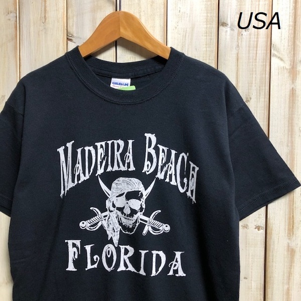 T●118 米買付 未使用並み MADEIRA BEACH Tシャツ GILDAN S アメリカ古着・ヴィンテージ　オールドＴシャツ