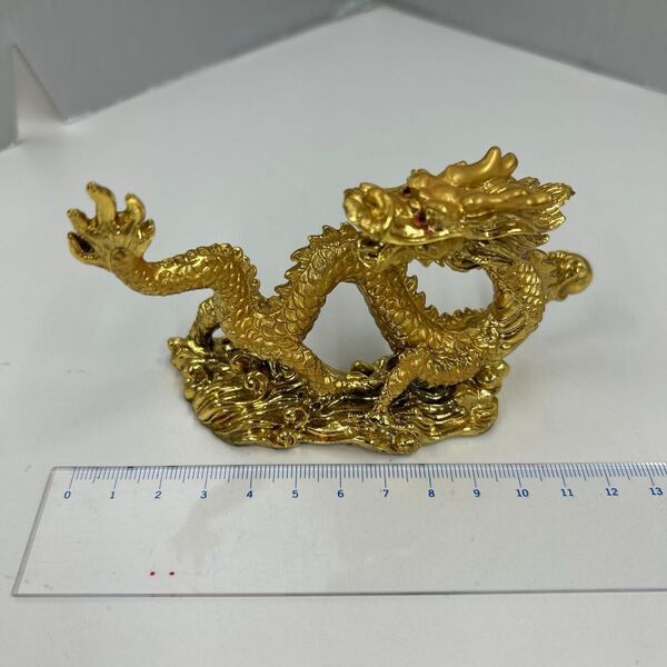 龍 置物 金色 ドラゴン 縁起物 風水 インテリア 飾り
