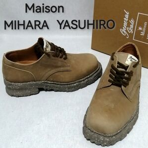 ♂新品・レザーシューズ♂【MAISON MIHARA YASUHIRO】ベージュ