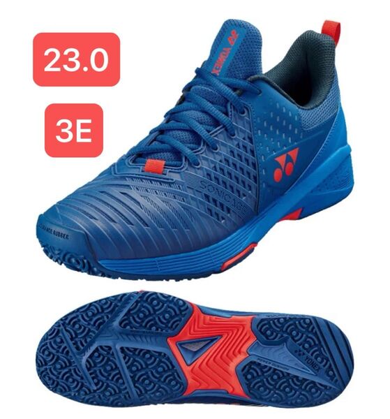YONEX ソニケージ3 クレー・砂入り人工芝用 テニスシューズ 3E