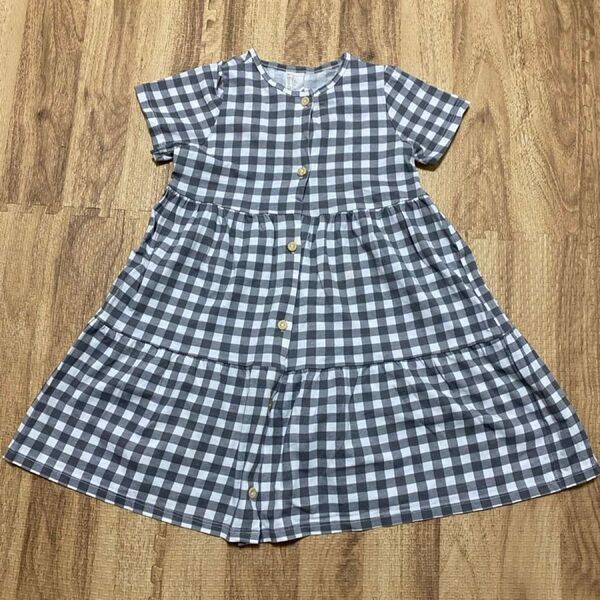 H&M 子供服 ギンガムチェック ワンピース 子ども服 100 104 105