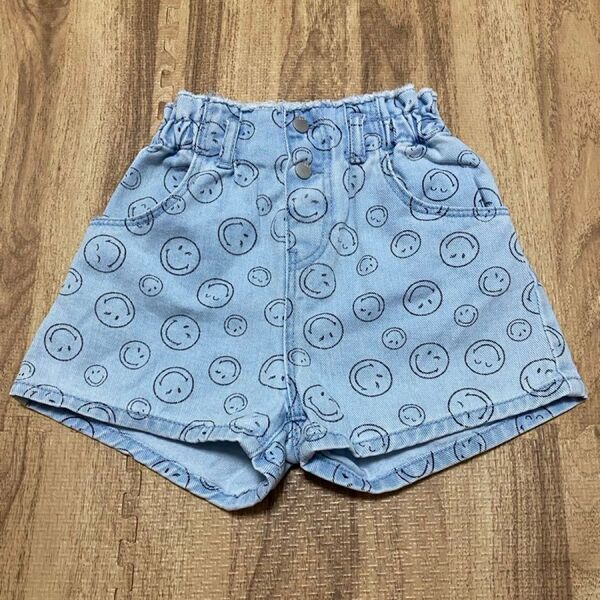 ZARAガール ZARAキッズ スマイリー デニムショートパンツ 子ども服100 105