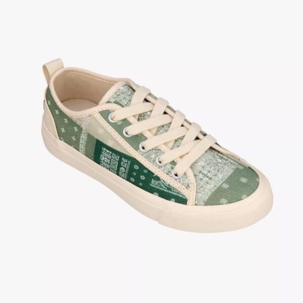 ZARA ペイズリー柄 スニーカー グリーン 25.0 24.9 未使用