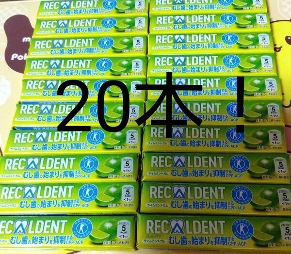 新品 未使用 リカルデント ライムミント ガム 20個 セット まとめ売り 虫歯の始まりを抑制する