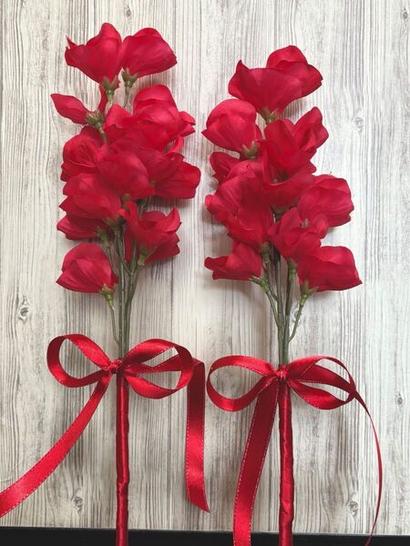 赤いスイートピー 造花