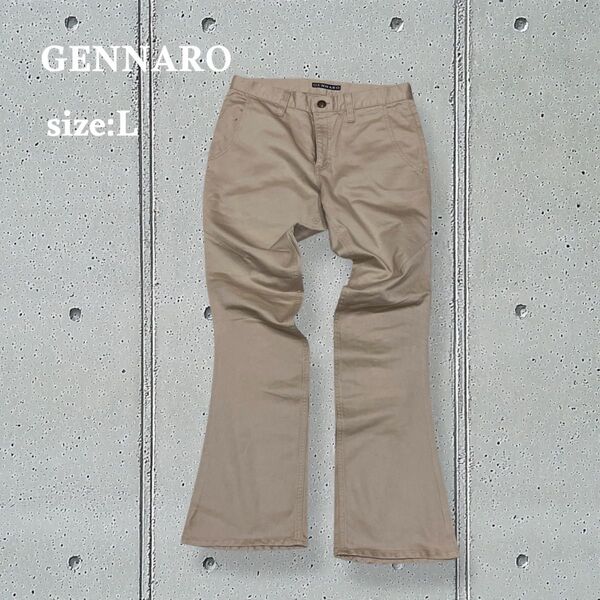 美品 ジェンナロ チノパン GENNARO ベージュ 個性的 日本製 Y2K ユルダボ ストリート かっこいい メンズパンツ