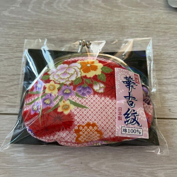 和風 がま口 財布 花柄 未使用 華古紋