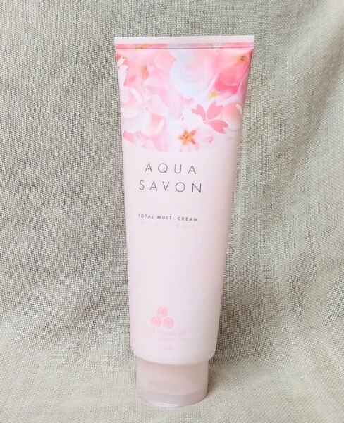 (新品未使用) AQUA SAVON アクア シャボン トータルマルチクリーム サクラフローラルの香り (全身用保湿クリーム)