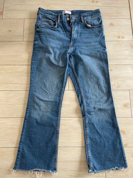 ZARA フレアデニム EUR40 ブルー
