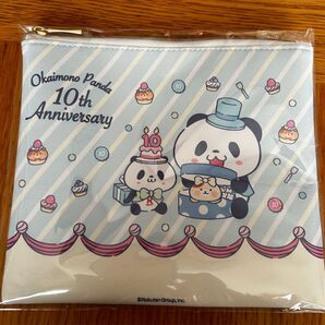 新品 非売品 楽天 パンダ ポーチ 10周年 フラットポーチ