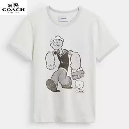 【COACH★CZ504】百貨店商品♪新作コラボ♪ コーチ×ポパイ リンガーTシャツ 定価17,600円 新品 サイズ選択可!