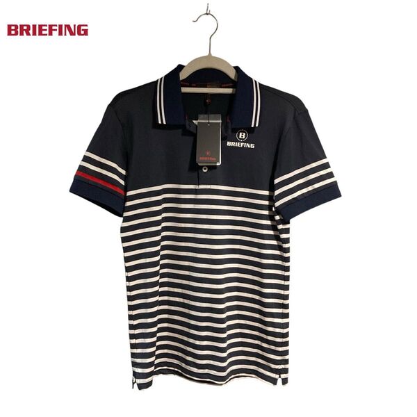 人気モデル ブリーフィング ゴルフ ポロシャツ BRIEFING GOLF ストライプ メンズ Sサイズ タグ付き