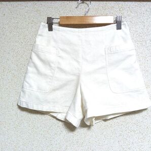 チェンジズユナイテッドアローズ Jewel Changes コットンブレンドショートパンツ 無地 ホワイト 夏レジャー 海 プール