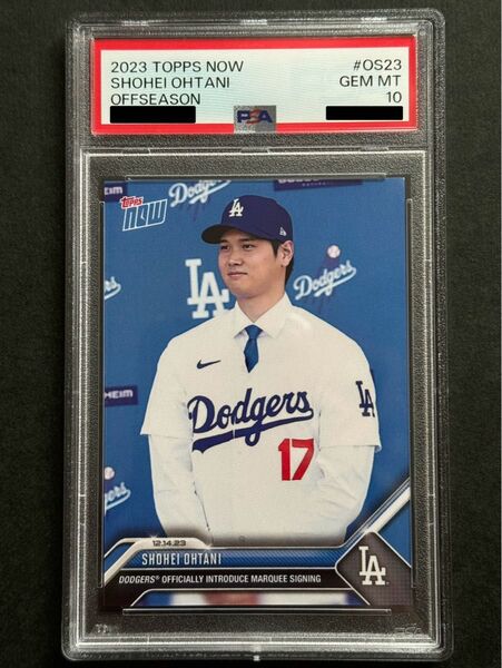 【PSA鑑定 10 GEM-MT】大谷翔平 2023 MLB TOPPS NOW OS-23 ドジャース入団会見カード