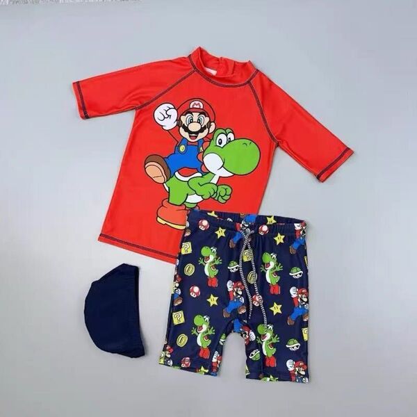 男の子 スーパーマリオ 3点セット 水着 未使用 140cm