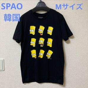 SPAO シンプソンズ Tシャツ Mサイズ 黒 ブラック レディース