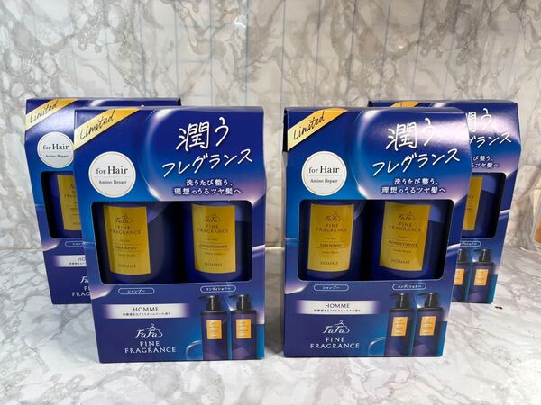 新品未使用 4組セット ファーファ ファインフレグランス オム シャンプー&コンディショナー コスメ