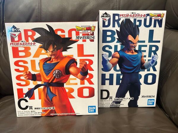 ドラゴンボール 一番くじ 超スーパーヒーロー C賞 孫悟空 D賞 ベジータ フィギュア MASTERISE