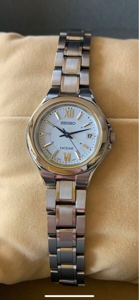 定価11万 極上美品 SWCW033 Exceline ドルチェ&エクセリーヌ チタン レディース 電波ソーラー セイコー