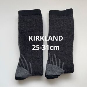 新品 カークランド メリノウール混ソックス 2足 メンズソックス