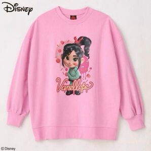 ディズニー シュガーラッシュ ヴァネロペ トレーナー 薄手 ピンク Mサイズ