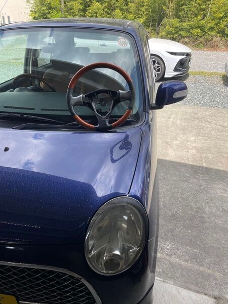 ミラジーノ L650S ステアリング ウッドハンドル 木目調