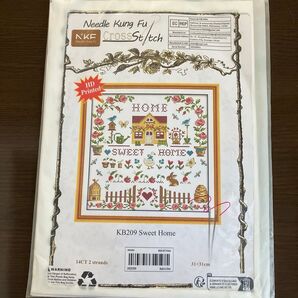 クロスステッチキット 刺繍キット 印刷ありNeedle Kung Fu Cross Stitch Sweet Home 14ct