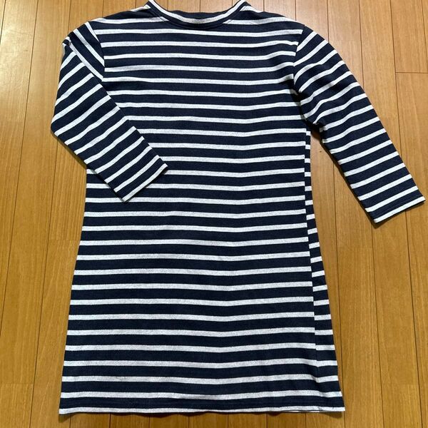 ボーダー ロングTシャツ ワンピース M