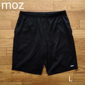 moz モズ ハーフパンツ ジャージ黒 L ブラック