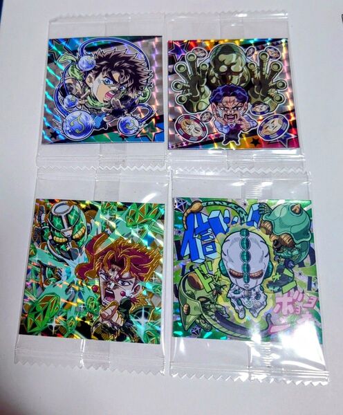 ジョジョウェハース 未開封品 4種類 アクト3、ダービー、花京院、ジョセフ プラスおまけ付
