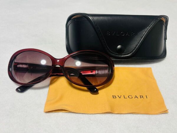 BVLGARI サングラス ブラウン レッド 赤 茶色 ユニセックス 男女兼用